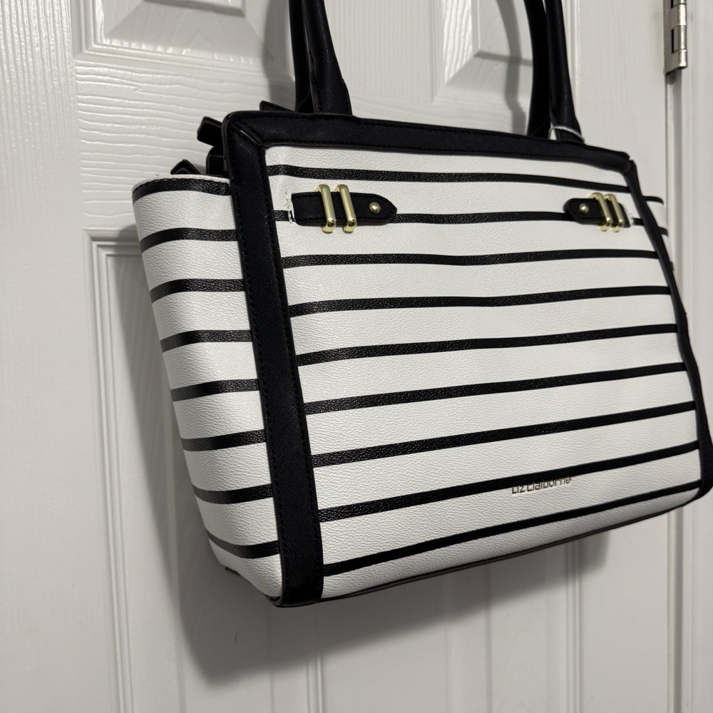 Liz‎ Claiborne Tuxedo Tote Bag - Picture 2 of 6